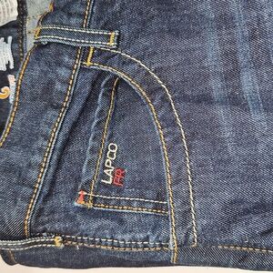 Lapco Men's FR Medium Wash Tapered Leg Utility Work Jeans 30x38